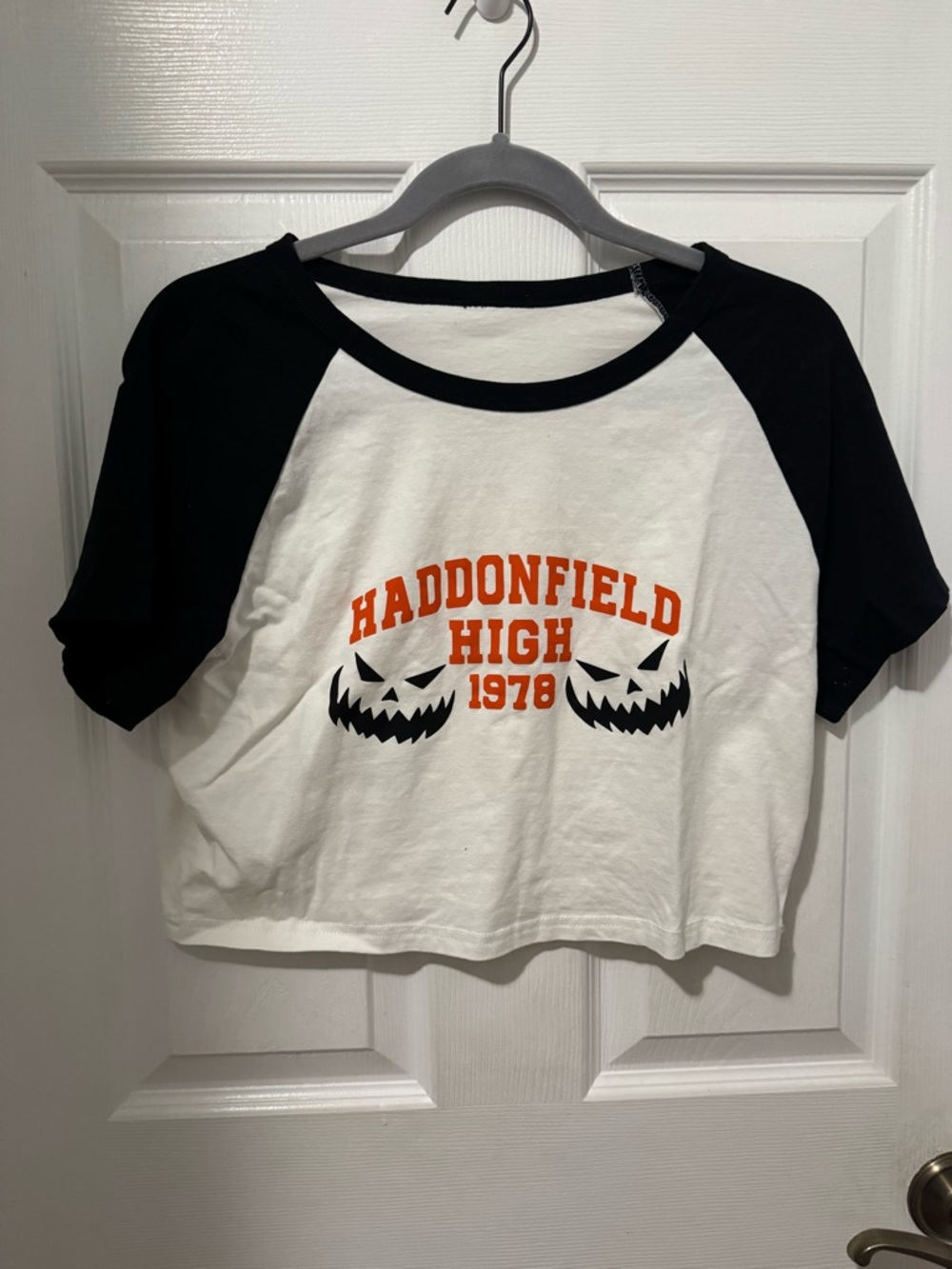 Haddonfield High 1978 Women's Black & White Crop Top